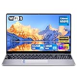 KUU Gaming Laptop, 15.6 Inch Laptop Computer, 16GB RAM 512GB SSD, Celeron N5095 Processors, FHD 1920 x 1080, Supports 180 Angle Opening, WiFi 2.4G+5G,BT 4.2