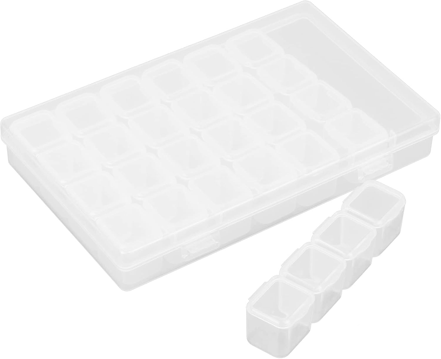 Generic 28 Grid Painting Organizer Storage Box with Small Containers for DIY Crafting Projects Durable PP Material