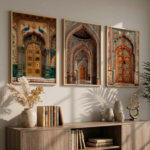 Image of kotart Indian Art Traditional Paintings for Living Room | Framed Wall Painting for Home Room Bedroom Office Wall Decor | Wall Poster With frames Set of 3 (13X17 inch)