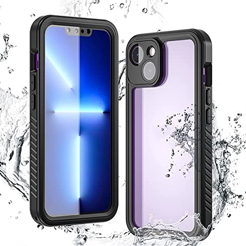 Funda para iPhone 14 Pro Max transparente antigolpes impermeable con cierre doble 2