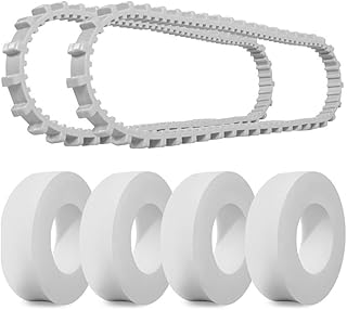 Juego de 6 piezas de repuesto para robot de piscina, correa de transmisión 9985006-r2 y anillos de escalada 6101611-r4 para limpiador robótico de piscina, 6 piezas, color blanco