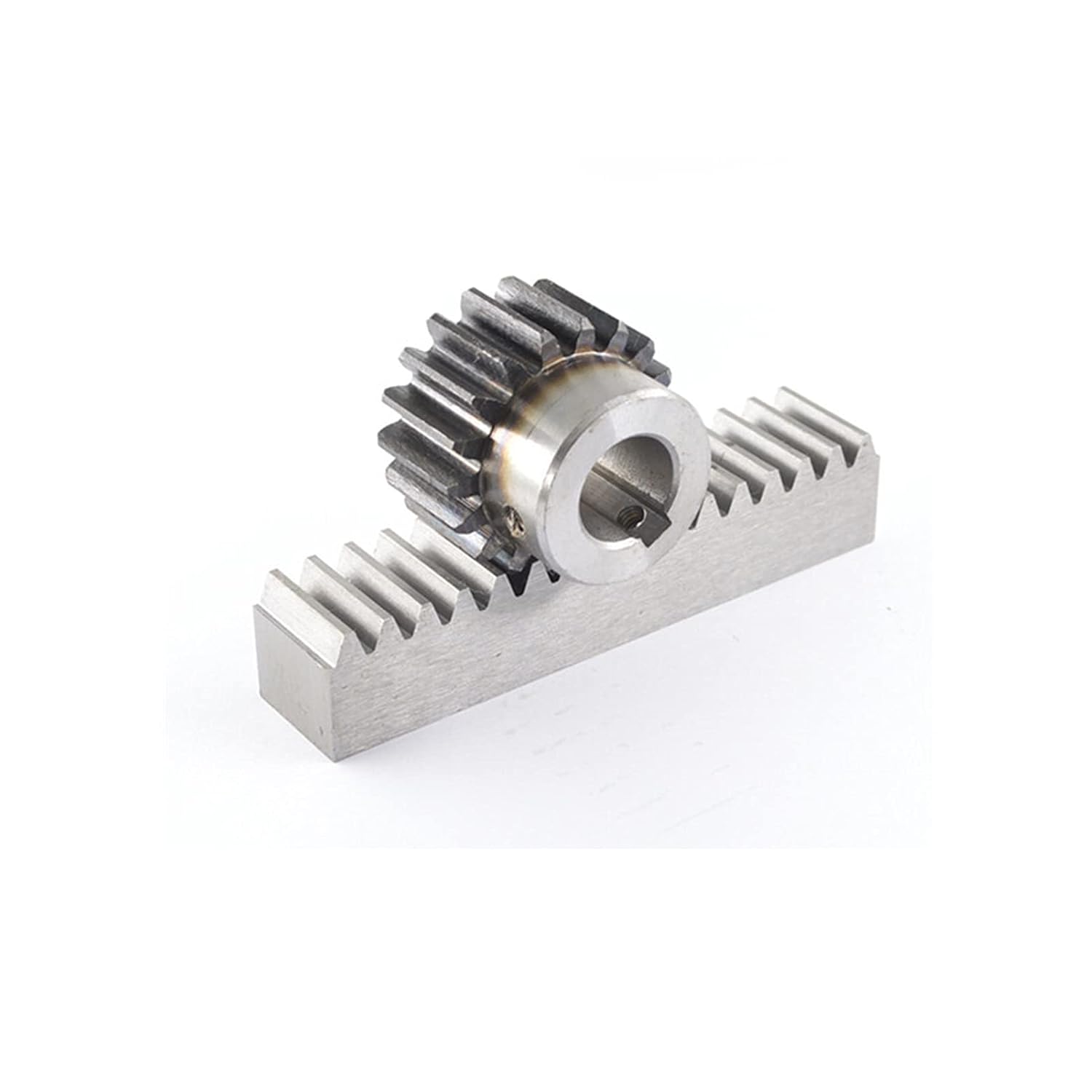 2 Pcs 1M Straight Rack Guide and 20T Convex Gear with Holes 5 to 12 Mm 45 Steel