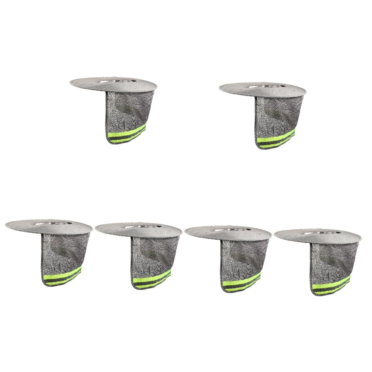 jojofuny 6piezas Sombrero Protector Solar para Casco Duro Visera y Banda Reflectante Accesorio Transpirable para Trabajos Al Aire Protección UV y Cuello para Construcción y Seguridad