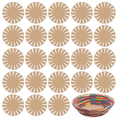 Sabary 24 Pcs Basket Weaving Bases Kit 9 Woven Basket Bases DIY Craft Baskets Making Supplies for Handicraft Arts and Crafts Projects Easter Baskets Activities