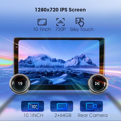 Radio para coche Haudio con pantalla táctil HD 10.1 pulgadas miniatura 4