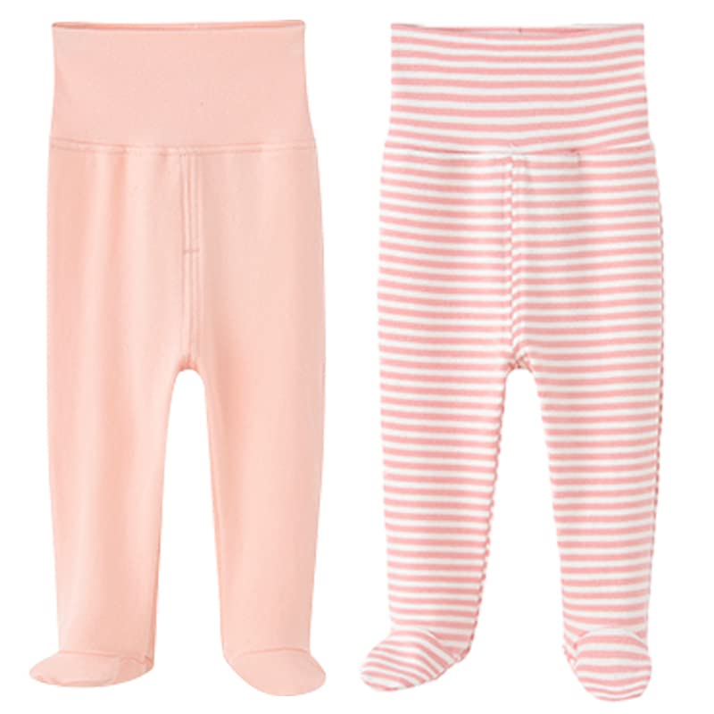 KISLOVE Pantalon bébé garçon Fille avec Pieds pour Unisexe 0-12 Mois