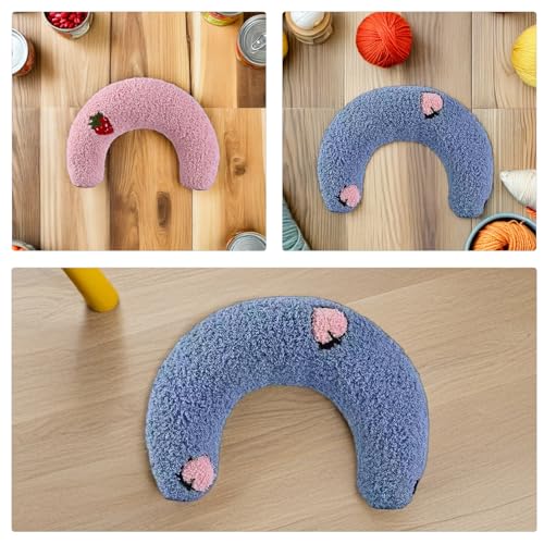 Almohadas para mascotas en forma de U pack de 2 cojines suaves semicirculares lavables 8