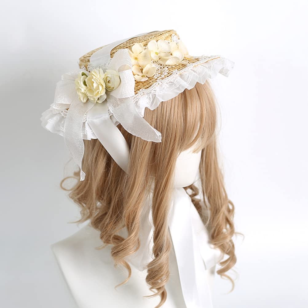 新品未使用 KERA SHOP クラシカルバロック柄ロリータ フラワー付き帽子 🌹納品情報🌹 PS.フェルトカンカン帽 KERA SHOP 新宿店