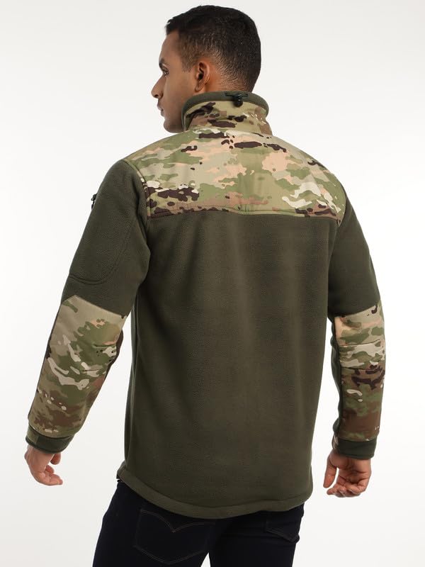 Image of MOUNTMILLER Men's Ripstop Dual Superbond HLKN Fleece Tactical Jacket | Water Repellant | Multi-Pocket | Abrasion-Resistant | Ideal for Outdoor, Hiking & Trekking