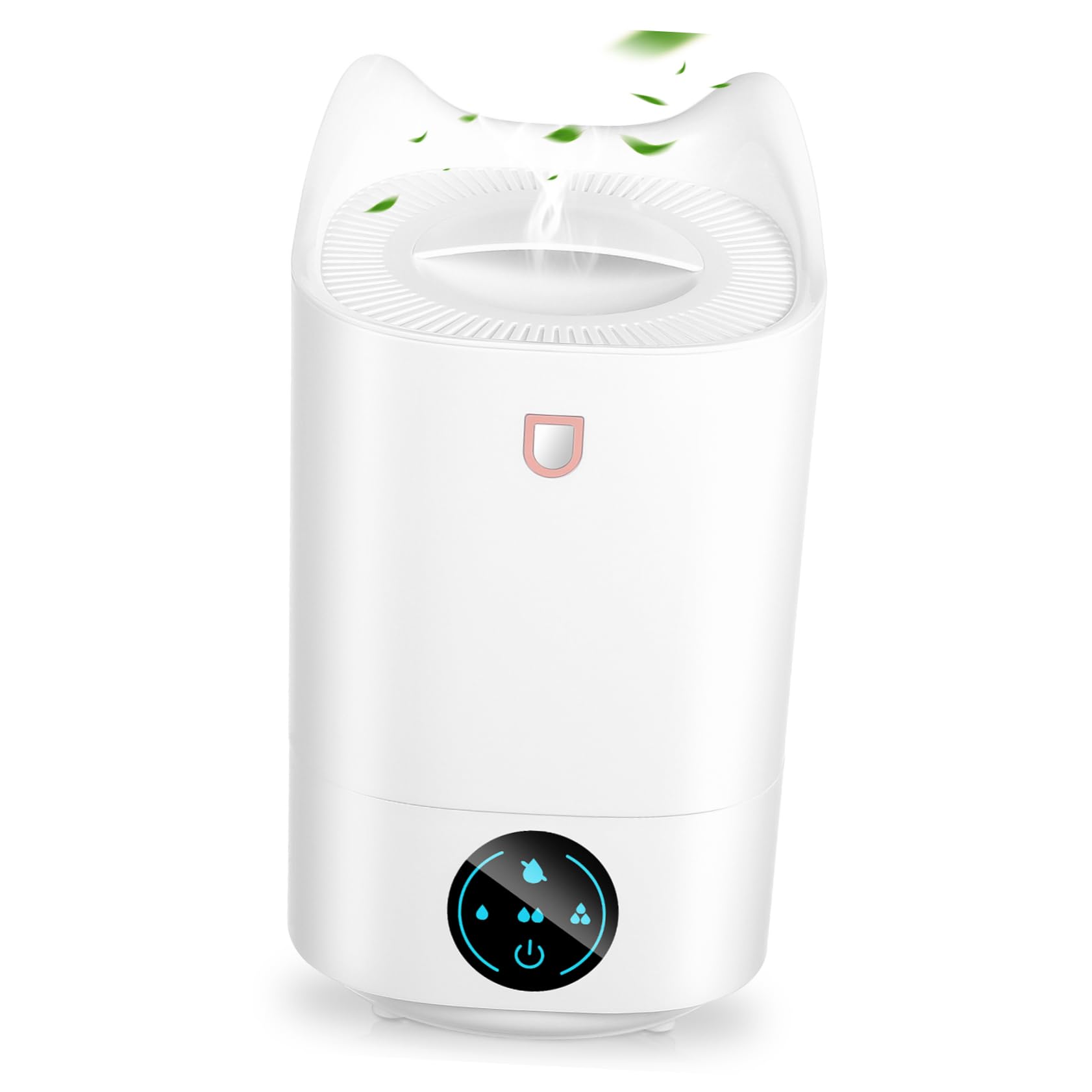 Umidificatore 3, 1l in Plastica Bianco per Camera e Ufficio | Funzionamento Silenzioso, Pannello Touch Intuitivo, Design Minimale Elegante