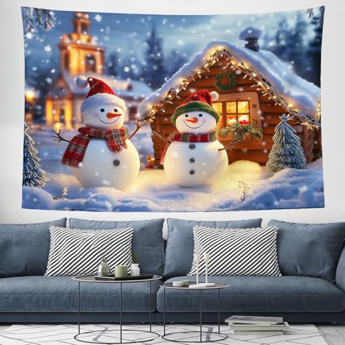 Tapisseries flocon de neige en tissu suspendu léger et grand format mural