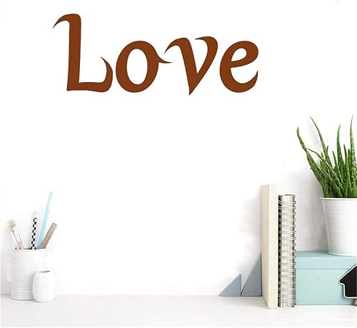 BIBITIME Love Wall Decal Art English Letras L O V E Vinilo adhesivo San Valentín Home Art PVC Murales para sala de estar pareja dormitorio niños