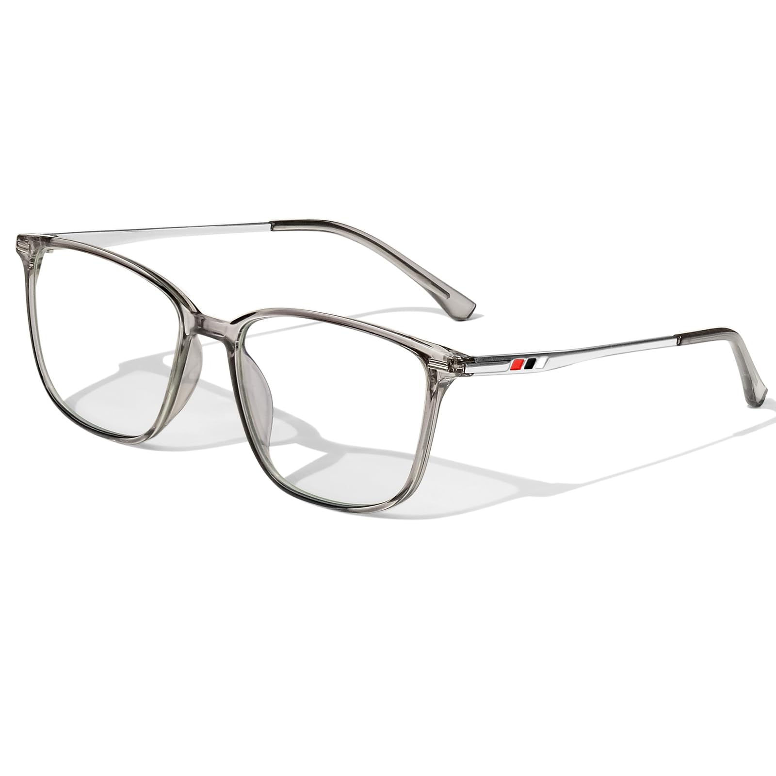 KANASTAL Occhiali anti Luce Blu Metallo Uomo Donna Computer PC Riposanti Quadrati Trasparenti anti Affaticamento Blue Light Glasses Per Gaming TV Cellulare