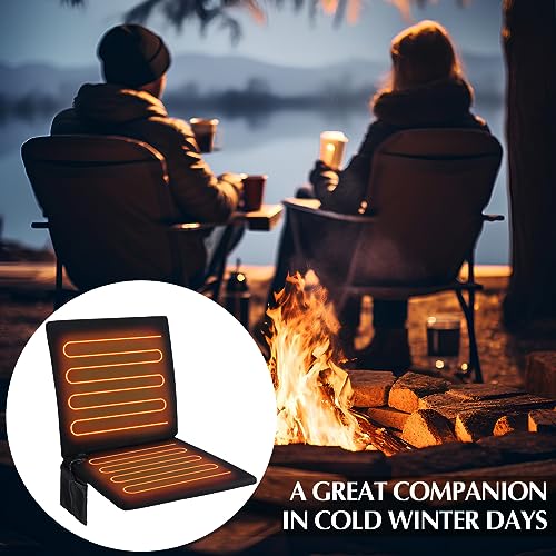 Thyle 2 Pcs Portable Heated Seat Cushion For Bleachers Foldable Heating Cushion 3 Mode Adjustable Heated Stadium Chair Heated Bleacher Seat For Bleachers thumb #4