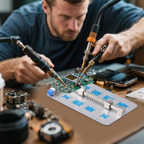 Soporte de placa de circuito portátil con abrazadera fija para PCB 3