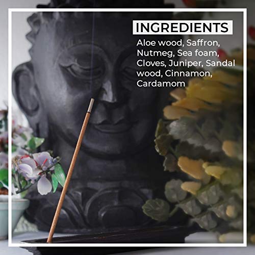 Tibetan Incense Sticks | Hand Rolled Scented Stick Made From Himalayan Pure Herbal Remedies. Aromatherapy Incense Sticks For Best Wishes, Yoga, Zen Meditation - Small Pack. (Peace Of Mind) #TOP6