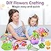 Fabric Flower Bouquets Toys with Music and Light, DIY Arts and Crafts Kit Toys for Kids Ages 4-8, Preschool Educational Activity Toy, Toddler Girls Christmas Birthday gifts for 4 5 6 7 8 Year Old Girl