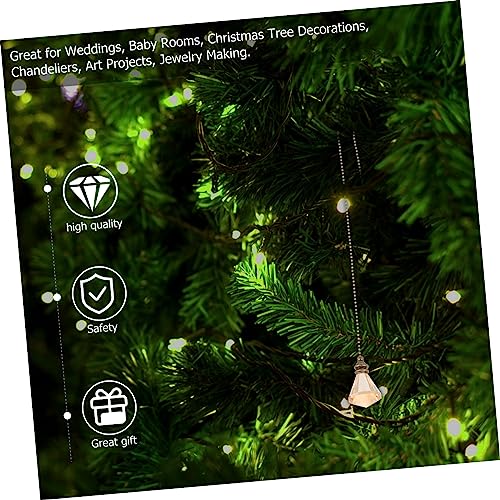 Image of Yardwe Garden Hanging Ornament Crystal Prism Pendant Ceiling Fan Light Decorations