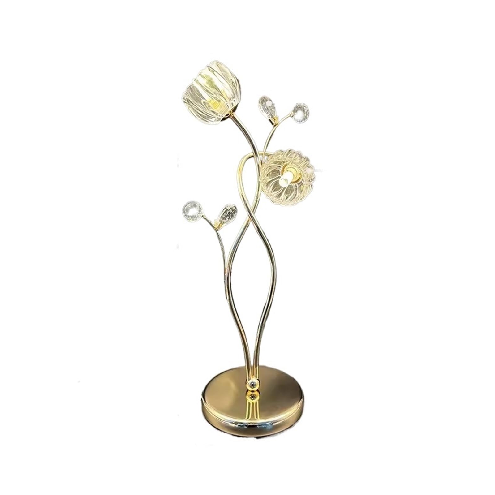 ZENY896V Bedside Lamps Creative Crystal Table Lamp Flower Shape Vintage Living Room Bedroom Glass Shade 3 Color Dimmable Lamps Home Decor