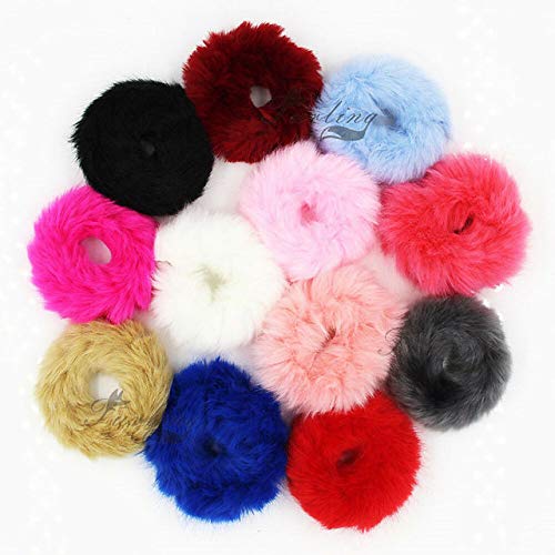 K-BHUMI Fashions Fluffy Soft Fur Multicolour Hair Rubber Bands for Girls/ Women/Kids (Pack of 6) (B08T9WWFL4) Amazon Price History, Amazon Price Tracker