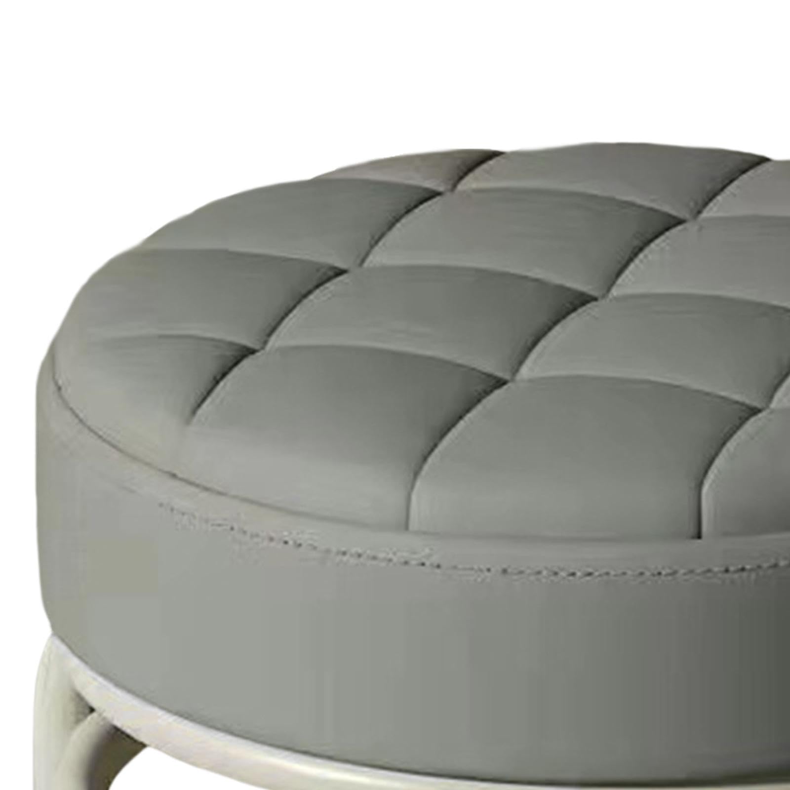 Sgabelli rotanti con ruote Girevole a 360° Sgabello per lavori domestici Sgabello per pedicure rotondo a basso rumore per garage, GRIGIO