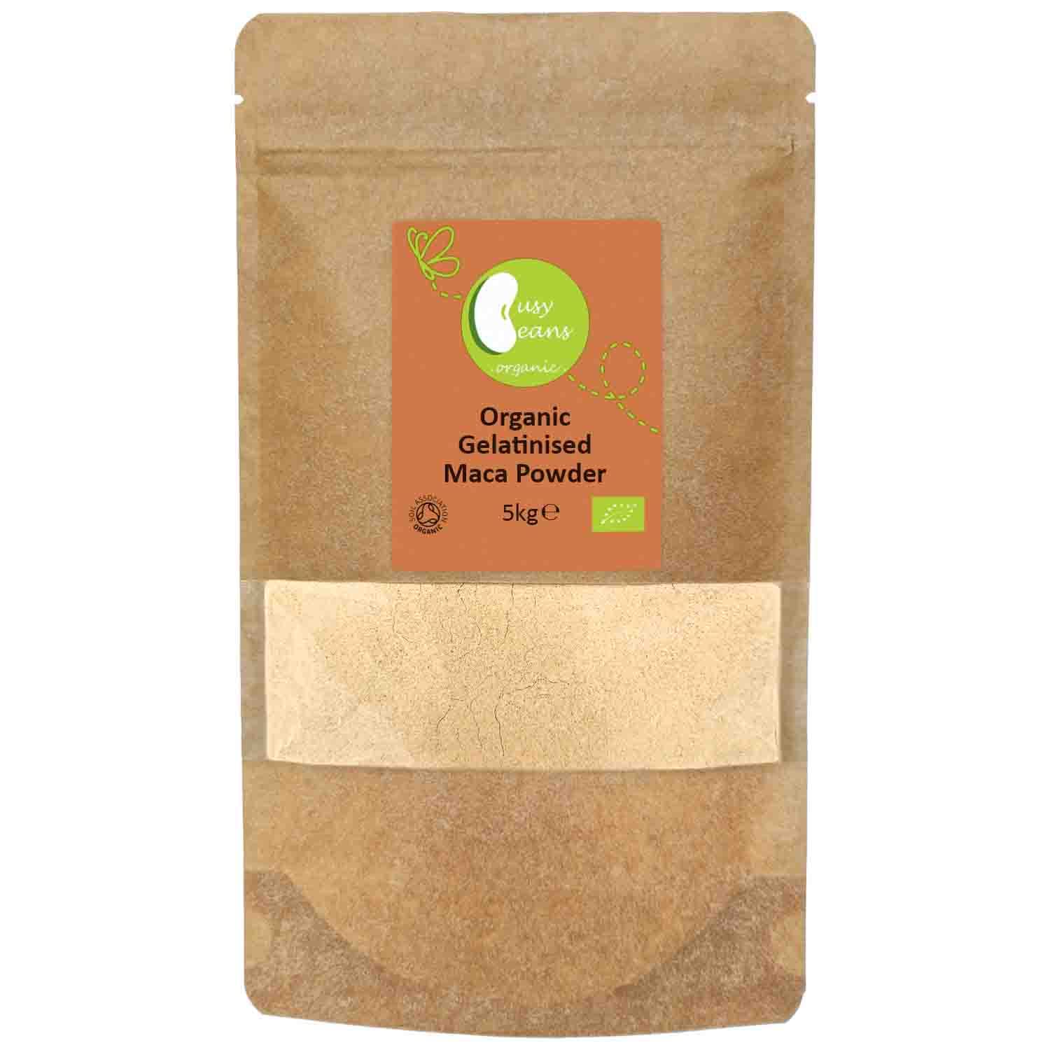 Organic Maca Powder (Gelatinised) - Certified Organic - by Busy Beans Organic (5kg)Soil AssociationSoil AssociationSoil Association