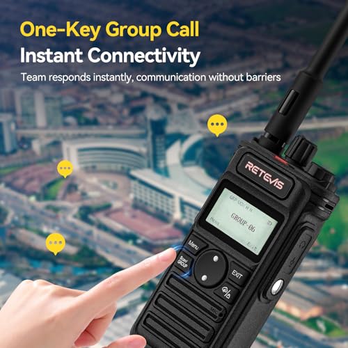 Image of Retevis RT86S(2nd Gen RT86) Walkie Talkie Long Range,Professional 2 Way Radio with 6 Way Charger,Group Call,2600mAh Rechargeable,Type C,NOAA,Heavy Duty Two Way Radio for Warehouse Industrial(6 Pack)
