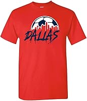 Vista 7 de Xtreme Apparrel Camiseta Team City Skyline para los aficionados al fútbol Atlanta - Camisa negra