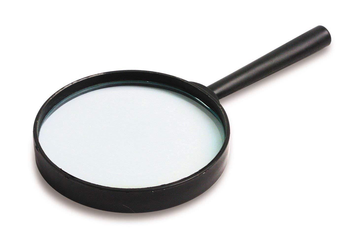 SRH Stores 75 MM Magnifier Magnifying Glass Lens 7X Classic Handheld for Reading, Inspection and Hobbies, Black