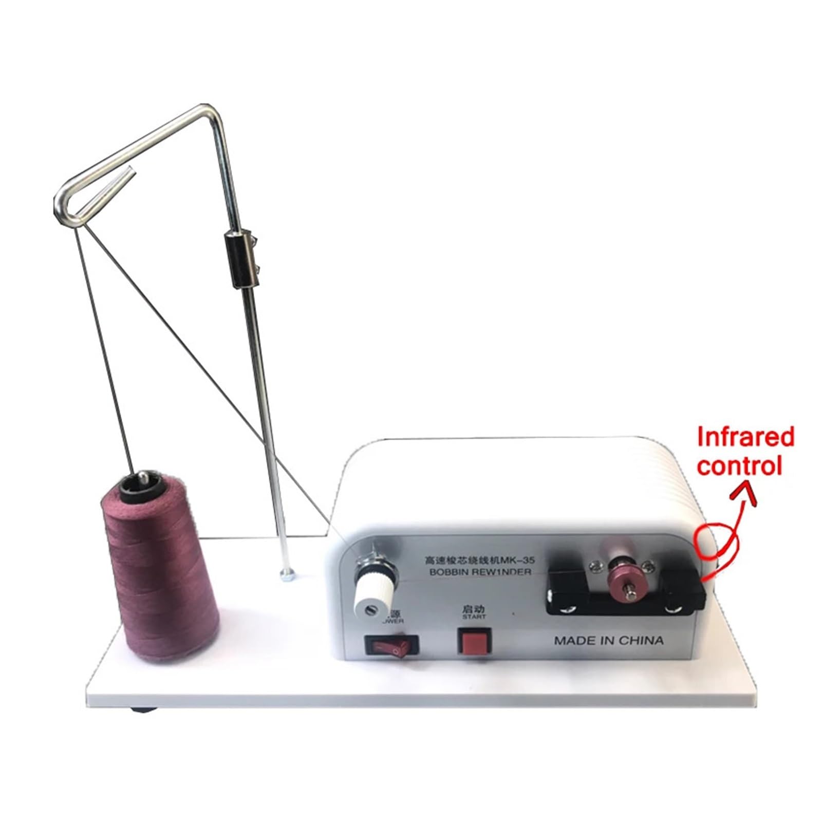 Bobinadora de hilo de coser MK-35, bobinadora de hilo inferior, bobinadora de núcleo, bobinadora eléctrica inteligente Estable y preciso