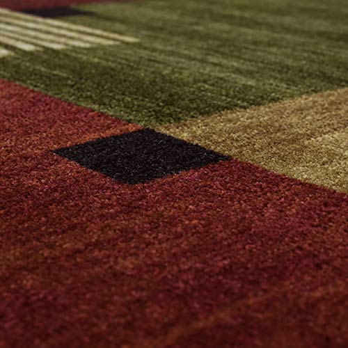 Tapete moderno geométrico Mohawk Home 2'6" x 3'10" rojo miniatura 3