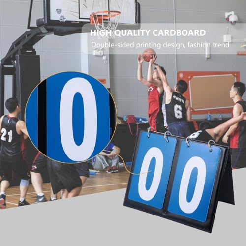 Marcador manual baloncesto doble cara azul miniatura 4