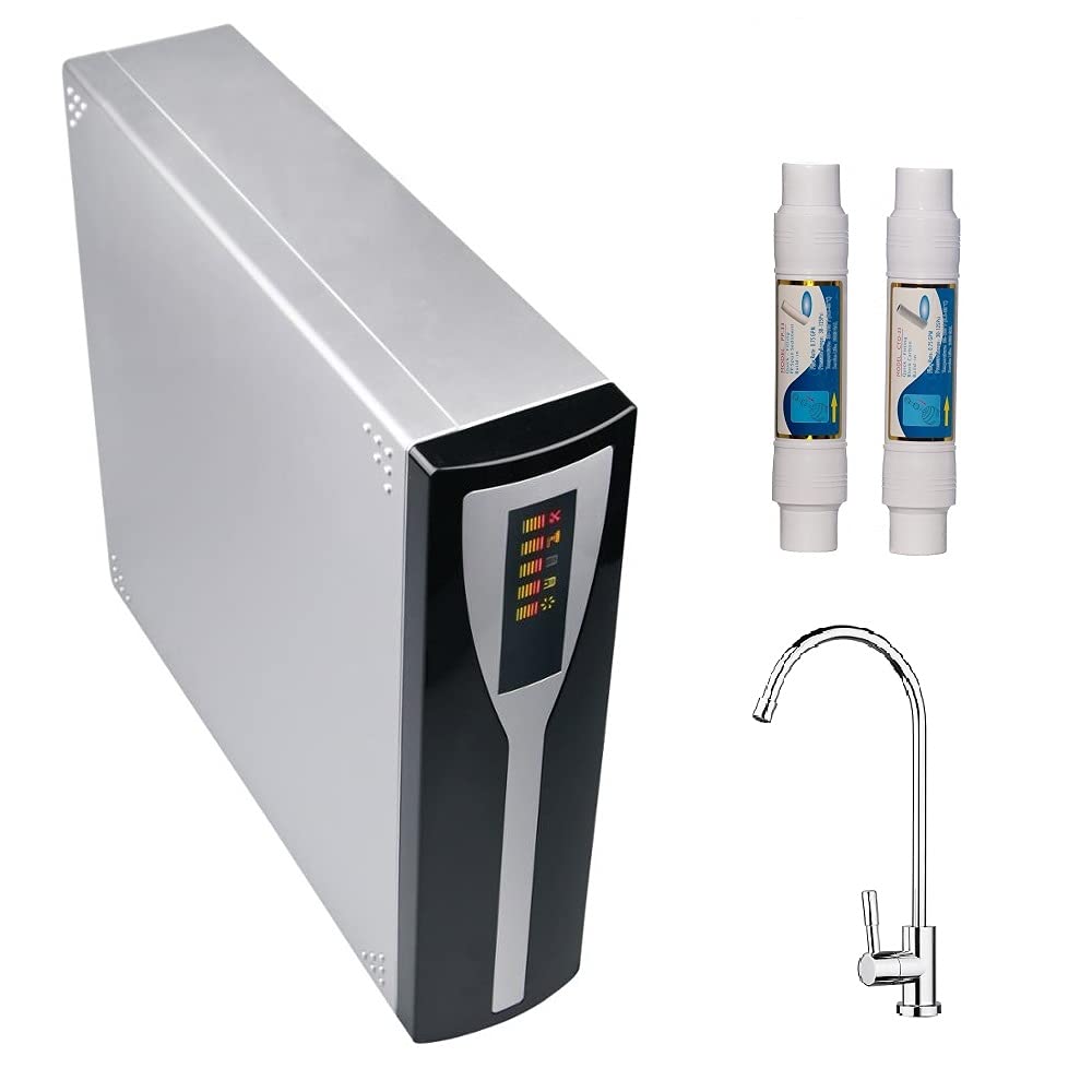 Depuratore acqua osmosi inversa sotto zoccolo con display | Purificatore domestico acqua potabile dal rubinetto di casa