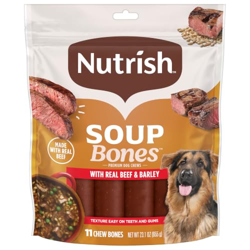 Nutrish Soup Bones Premium Dog Chews with Real Beef and Barley 11 Chews Packaging May Vary (Rachael Ray)