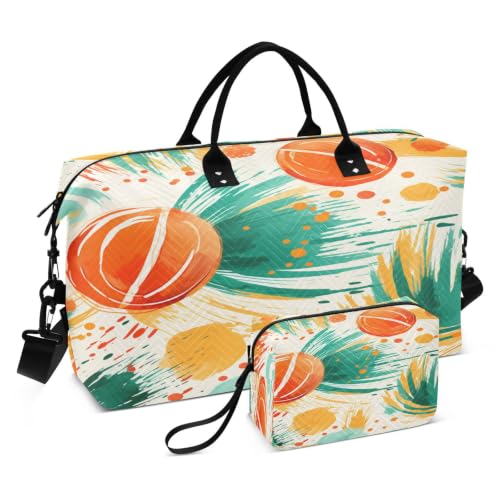 Trousse de toilette et sac de sport basket-ball doodle art pour ranger toutes vos affaires