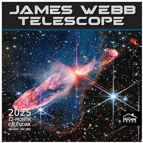 MICASA James Webb Telescope 2025 Wall Calendar 12 Month | 12" x 24" Open | Thick & Sturdy Paper | Giftable | Space Calendar 2025 Cover