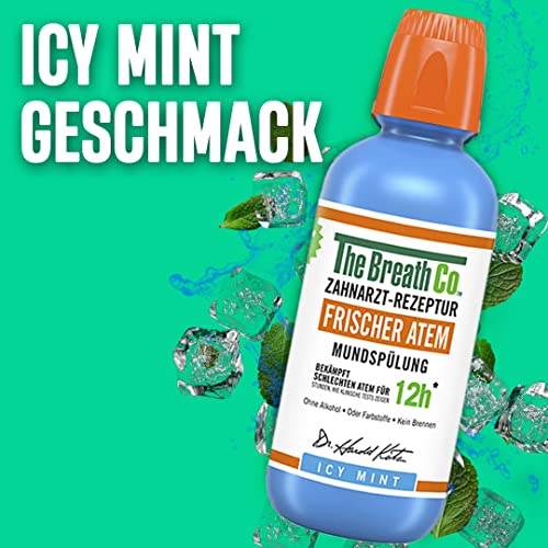 The Breath Co. Mundspülung (500ml), Zahnfleischpflege für bis zu 12 Stunden Frischer Atem, Antibakterielles Mundwasser für Zahnpflege gegen Mundgeruch, Alkoholfrei, Eis Minze – Bild 7