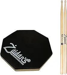 Pad Estudo Bateria Praticável 15cm ou 6 Polegadas + Par Baquetas Basic Series Zaidan's By Spanking (5A)