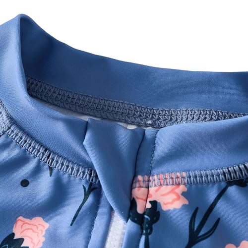 Image of Girls Swimsuit Long Sleeve Rash Guards Swim Suit 4-12Y