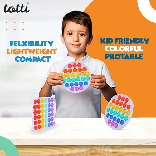 All-New Totti Pop Fidget Toy 2 Pack Set Satisfying Big Push Pop Bubble Fidget Sensory Toy Stress And Anxiety Relief Novelty Gift For Both Kids & Adults #TOP5