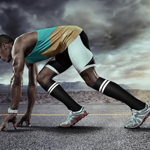Image of QUXIANG Copper Compression Socks for Women & Men Circulation (8 Pairs) - Best for Running Athletic Cycling - 15-20 mmHg
