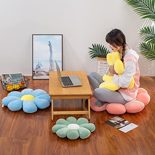 Grafingy Flower Pillow, Flower Shaped Throw Pillow Floor Pillow Soft Seating Cushion Room Decor Plush Pillow for Bedroom, Sofa, Bed, Reading (21 inch, White) by Grafingy - Used condition - Image 5