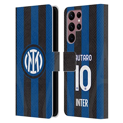 Housse cuir S22 Ultra Inter Milan Lautaro Martínez avec rangements intégrés