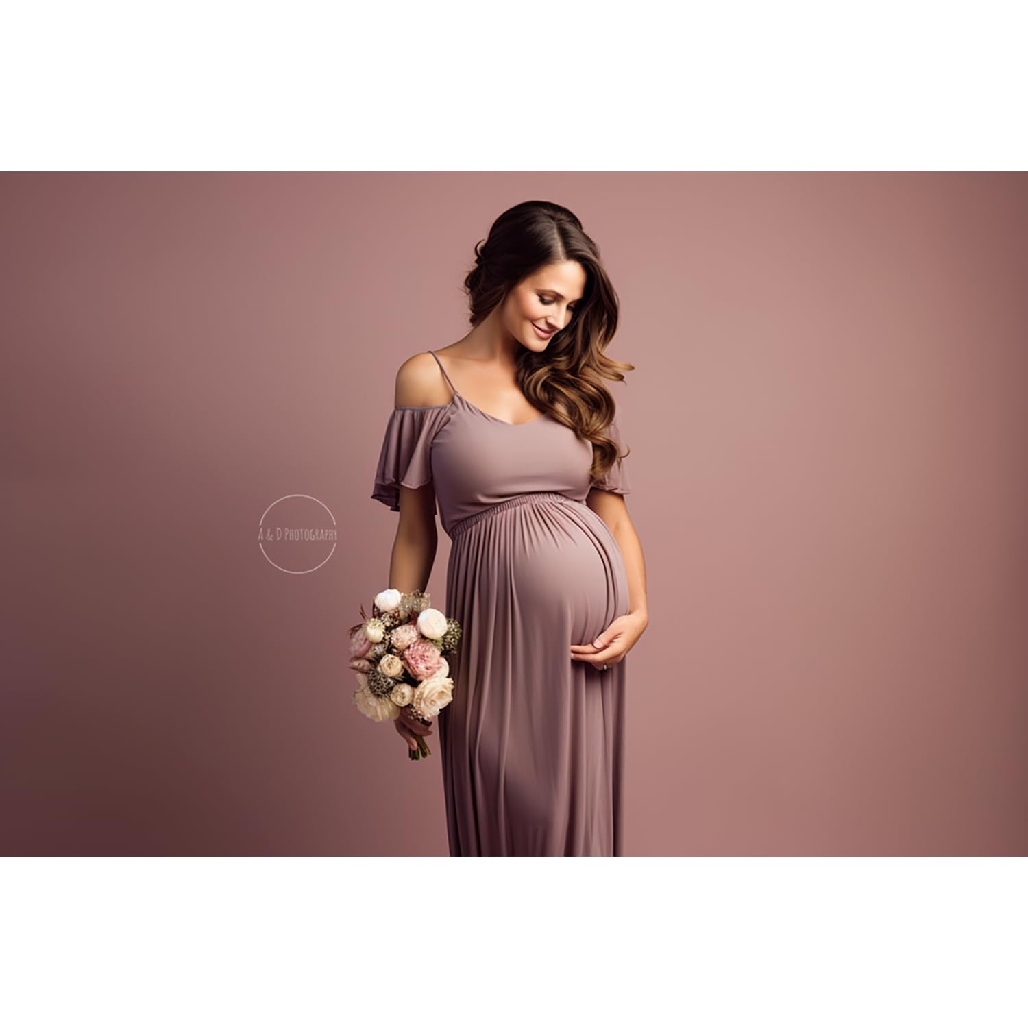 Aurolisa 5x7ft Pink Blush Color Vintage Abstract Textured Photo Backdrop, Thick Polyester Fabric, for Kids Adults Maternity, Birthday, Wedding, Solid Art Portraits Photography Props Backgrounds: 10x10ft Solid Dusty Pink