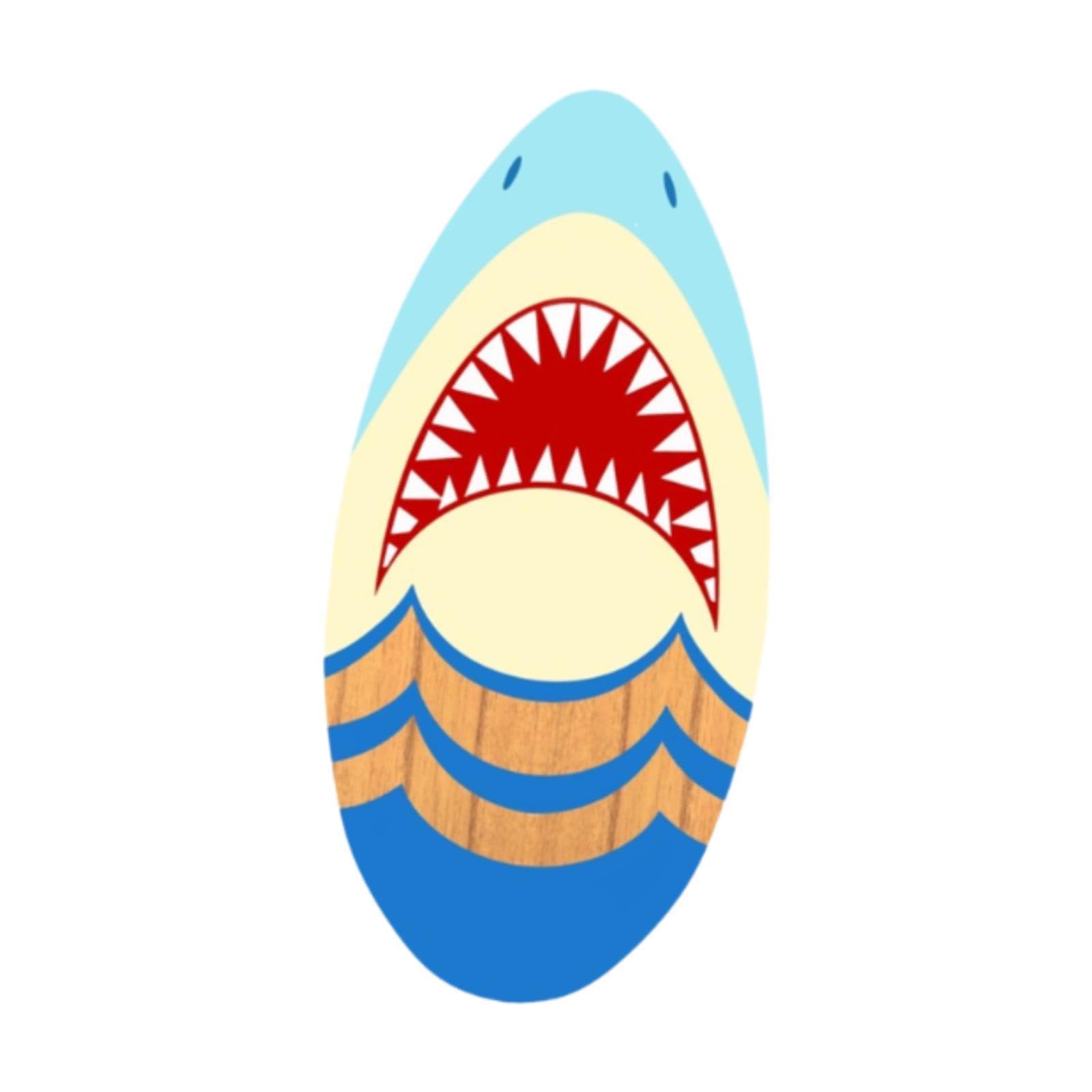 Fenteer Tabla de Skim de Madera para Niños Tabla de Surf Pequeña Juguete Acuático con Acabado Brillante