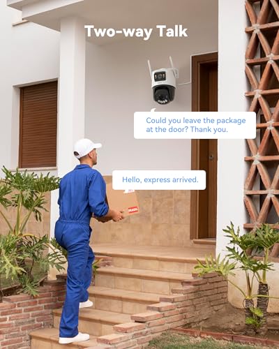 Image of Imou 10MP Outdoor Security Camera with Dual Lens, Wireless Wifi CCTV Home Camera with AI Human Vehicle Detection /Color Night Vision /Work w /Alexa, Cruiser Dual 2 3K+3K Outdoor Surveilliance Camera