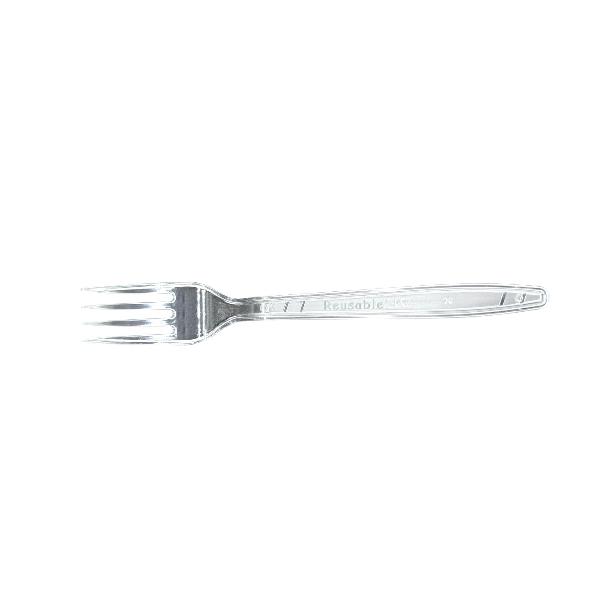 1000 Fourchettes Élégantes Réutilisables en Plastique Cristal de 18 cm, Couverts Réutilisables Solides Pour Professionnels, Idéals Pour La Vente À Emporter, Les Fêtes Et Les Événements
