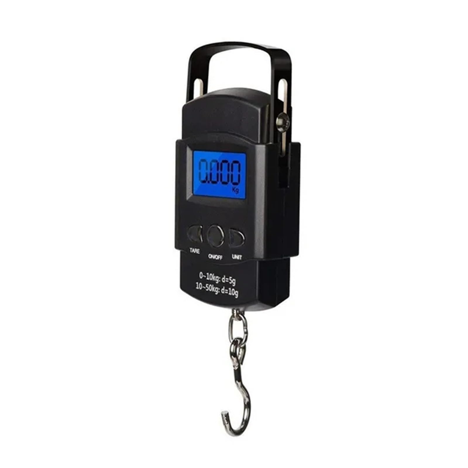 JVDDI Digital Hanging Scale Handheld Hanging Scale 50kg Portable Digital Hook Battery Powered ABS Plastic LCD Backlight Heavy Duty Crane Hook