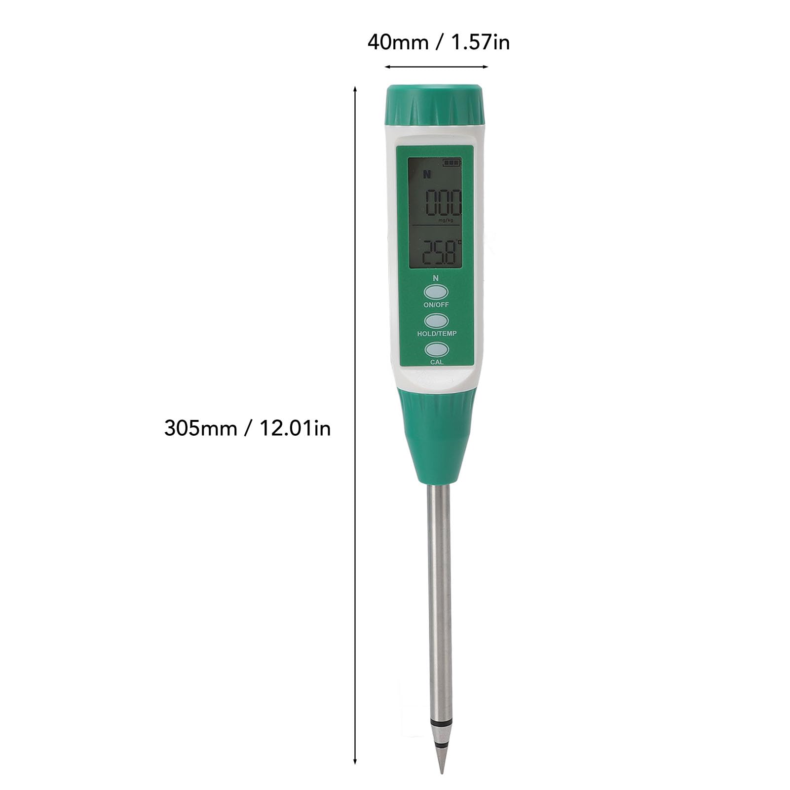 Luocute Tester del Suolo con Sonda per un Ampio Display Retroilluminato, Ideale per i Test di fertilità del Suolo in Serre, Fattorie, Prati, Piante da Esterno Interno e Giardini in Vaso (Azoto)