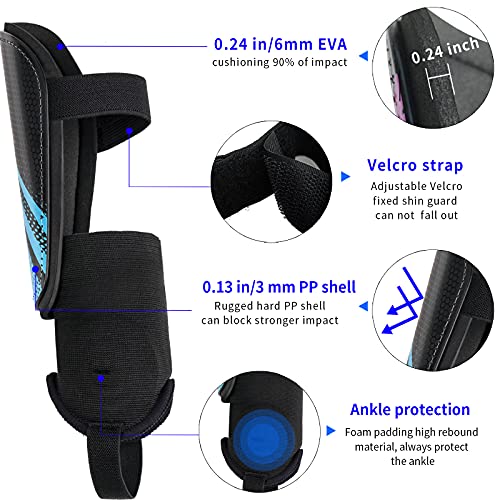 Image of newox Soccer Shin Guards Kids Youth - Shin Pads Protection Boys Shin Guards Soccer Youth - Soccer Shin Guards for Kids 3-15 Years Old Girls Boys
